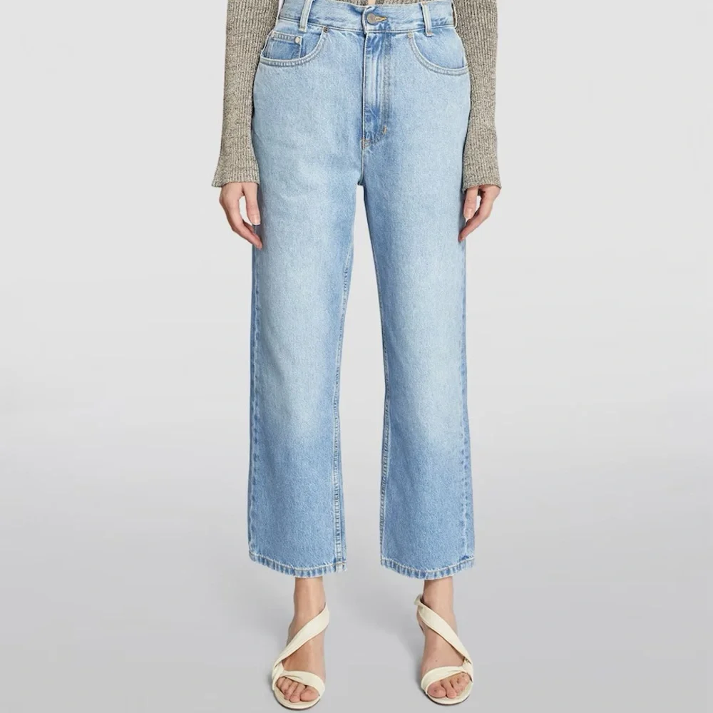 NWT Sandro Bibi Blue Straight-Leg Jeans w/ slight color transfer